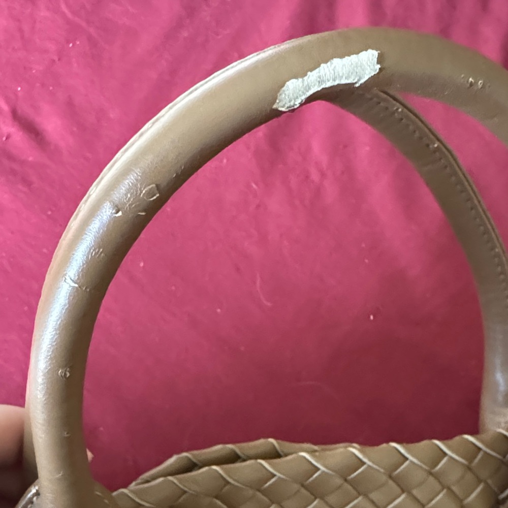 Anthropologie Tan Woven Tote Bag - Picture 5 of 7